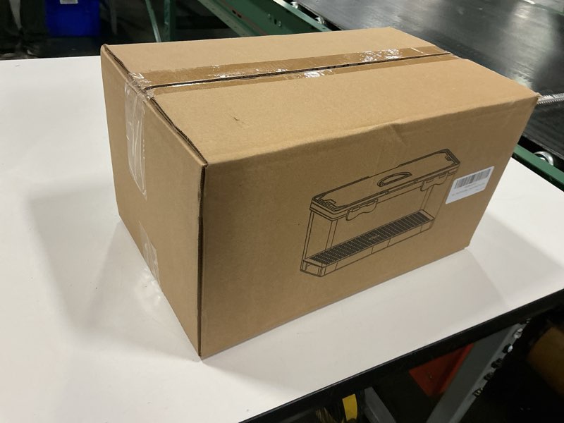 Condition photo showing New/Like New for Large Snackle Box Container, Picnic Basket with Lid and Handle, 8 Big Compartment Clear Organizer Divided Serving Tray for Biscuit, Fruits, Charcuterie - Perfect for Travel, Picnic, Beach & Party 1 Pack (8 Compartments)