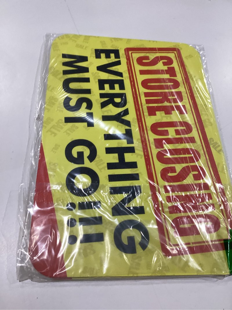 Store Closing Sign | Everything Must Go Big Sale Sign for Stores, Shops going out of business sign b