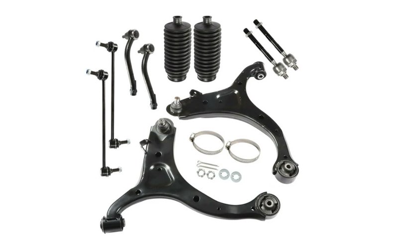  10 Pcs Suspension Front Lower Control Arm Sway Bar Link Boots Kit Fit for Hyundai Santa Fe 2007-2012, Kia Sorento 2011-2013