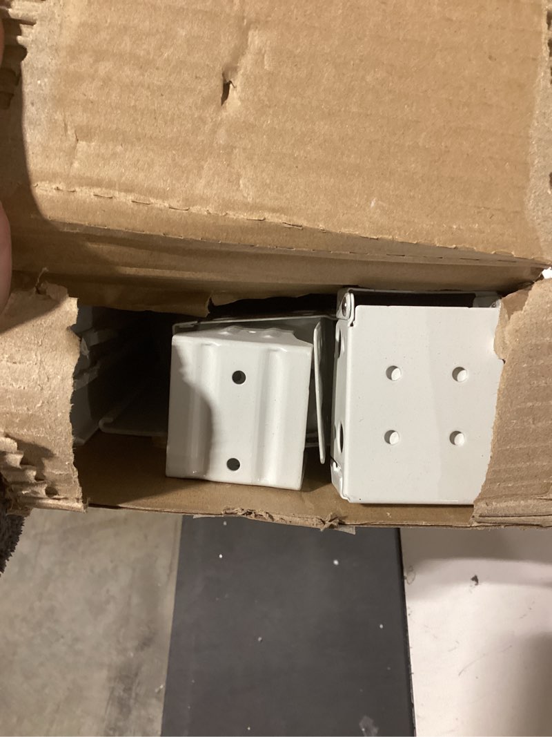 Condition photo showing As Is for allen + roth Trim at Home 2-in Slat Width 58-in x 64-in Cordless White Faux Wood Room Darkening