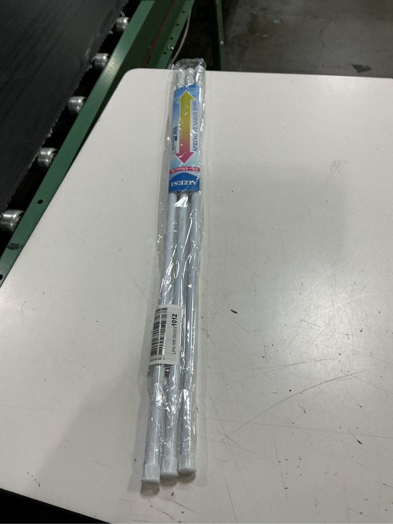 Condition photo showing Good Condition for tension curtain rod adjustable spring loaded curtain rods no dirlling spring tension rods for window doorway bathroom kitchen closet, 1pcs-28-51inch, white
