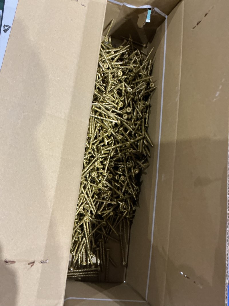 Condition photo showing Good Condition for incomplete  power pro #10 x 2-1/2-in epoxy exterior wood screws (1000-per box)