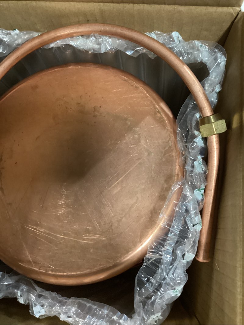 Condition photo showing As Is for kingsunshine 1.5 gallon pure copper boiler pot alembic still wine alcohol water distiller