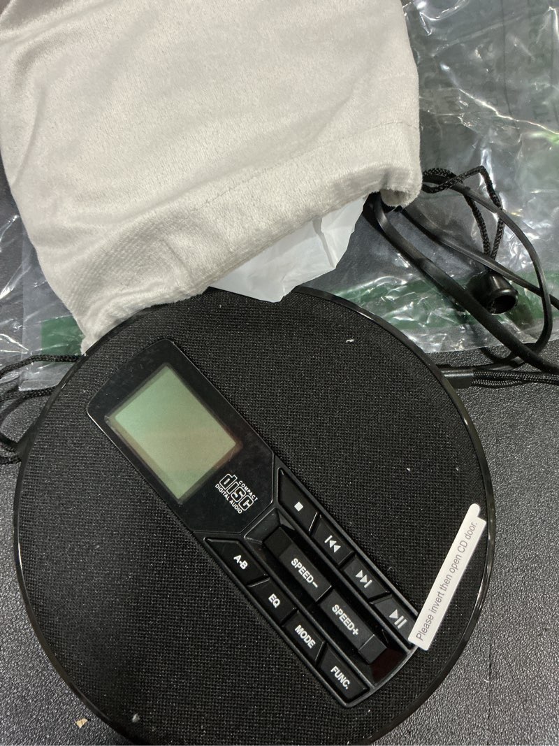 Condition photo showing Good Condition for CD Player Portable with Speakers - Rechargeable Personal CD Player for Car and Home, Small Fabric Music Player with Backlit Display, Anti-Skip, AUX/USB Port - Ideal for Audiobooks & Gifts