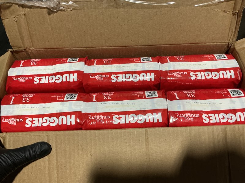 Condition photo showing New/Like New for Huggies Size 1 Diapers, Little Snugglers Diapers, Size 1 (8-14 lbs), 198 Count (6 Packs of 33), Packaging May Vary