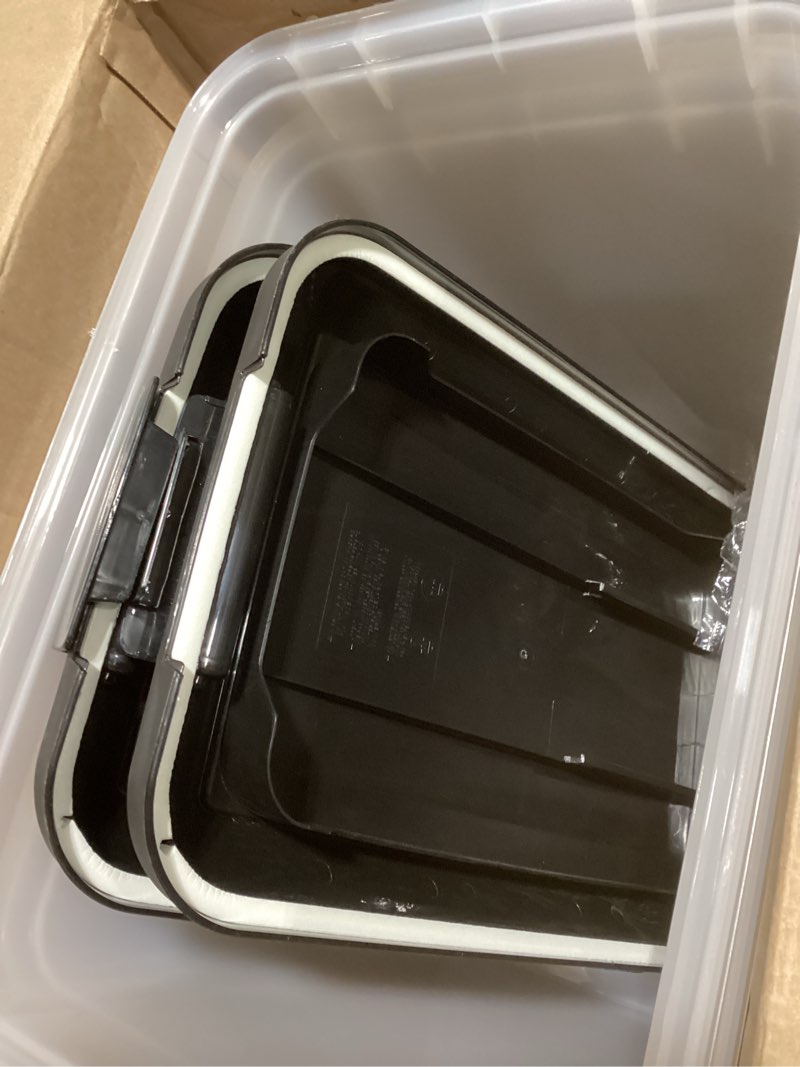 IRIS USA Dog Food Storage Container, 2 Pack, Up to 30 lbs Each, Airtight Seal for Freshness, Wheels 