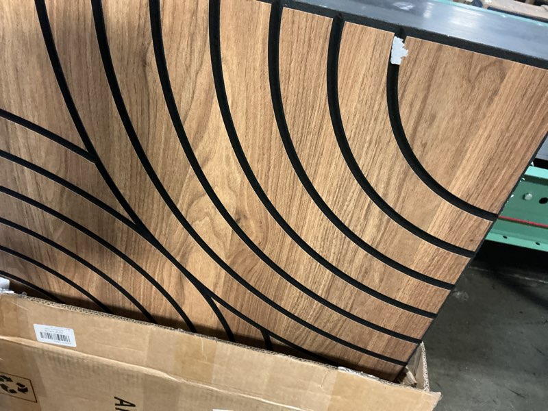 Condition photo showing Good Condition for woven sound acoustic wall panels, teak, 10pack, 12x12 in | self-adhesive, nrc 0.95, carved pattern, sound proof, echo reduction, sound dampening, home studio, office, gaming room