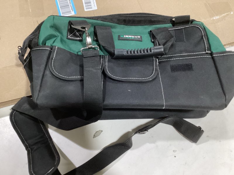 Condition photo showing Good Condition for Large Tool Bag, Tool Bags for Men Heavy Duty, 17.3inch/44cm, Green, 1680D Polyester, Ideal for DIY and Craftsmen Green 17 inch