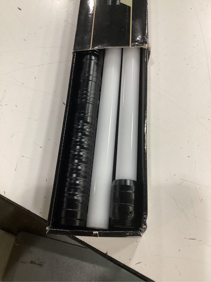 Condition photo showing Good Condition for lightsabers metal hilt dueling light sabers rgb 16 color, fx sound, doubled blade, rechargeable sword for adult kids birthday thanksgiving xmas toys gift halloween cosplay black