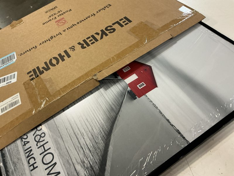 Condition photo showing Good Condition for elsker&home 16x24 poster frame 3 pack, black picture frame for horizontal or vertical wall mounting, sturdy and scratch-proof black 16 x 24