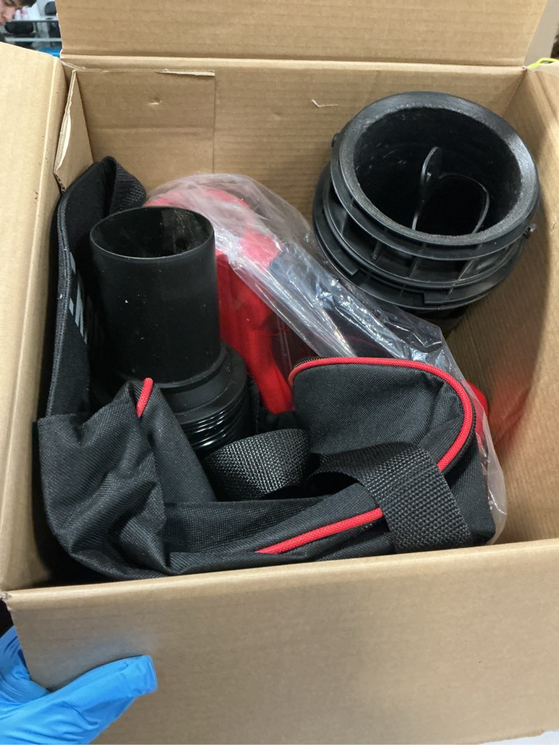 Condition photo showing As Is for craftsman 3-in-1 leaf blower, vacuum and mulcher, backpack blower up to 260 mph, 12 amp, corded electric leaf collector (cmebl7000) 260 mph blower/vac