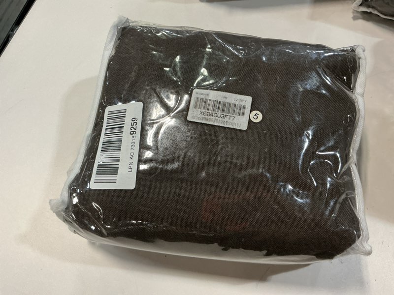 Condition photo showing New/Like New for SHINELAND Espresso Brown Linen Sheer Curtains 108 Inches Long, Extra Long 9FT Modern Farmhouse Curtains for Living Room, Wide 50 x 108 in Length, 2 Panels Set 50"W x 108"L (Pack of 2) Dark Brown