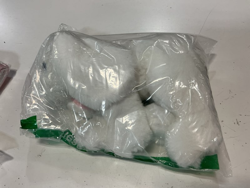 Condition photo showing Good Condition for douglas maddie white bunny plush stuffed animal - 8-inch sitting tall