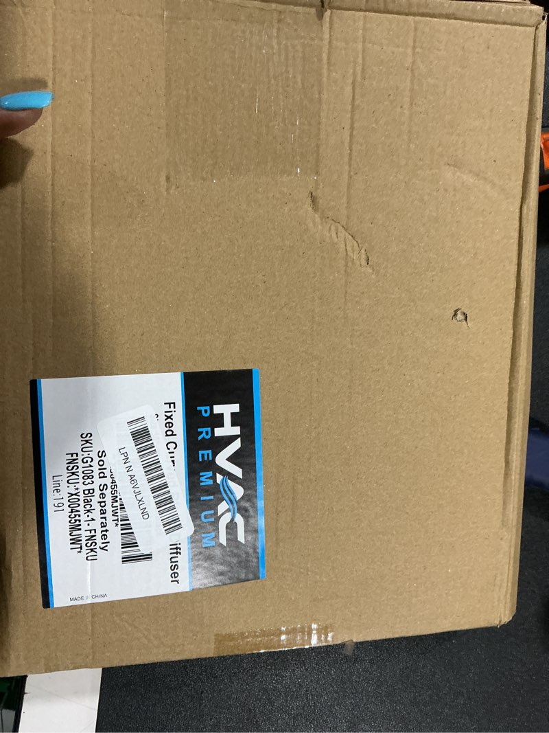 Condition photo showing Good Condition for HVAC Premium 10"w X 8"h 3-Way AIR Supply Grille - Vent Cover & Diffuser - Flat Stamped Face - Black 