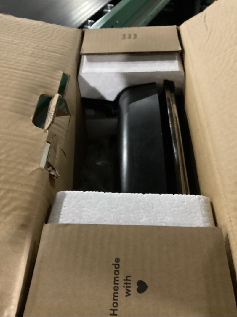Condition photo showing New/Like New for Elite Gourmet 12"x12"x2.15” Ceralast™ PFAS Free Ceramic Electric Skillet, Dishwasher Safe, Rapid Heat Up, 1200W, Dark Grey 12" x 12" (6 Qt)