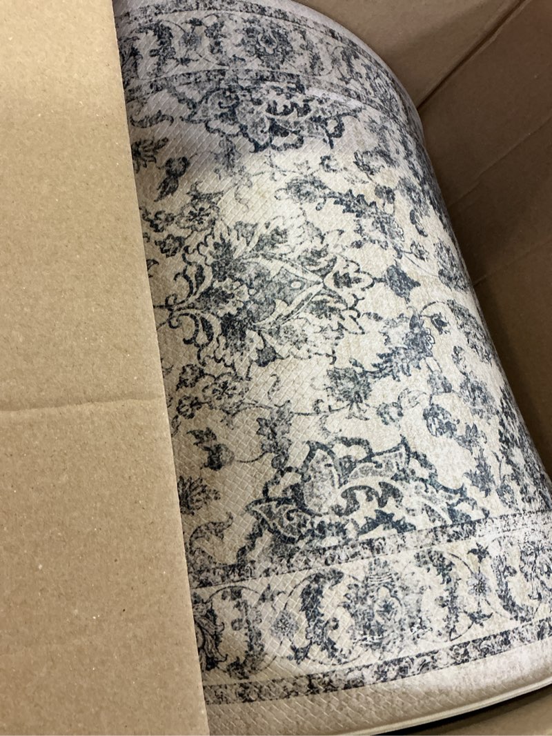 Condition photo showing Good Condition for kimode anti fatigue kitchen mats for floor, boho floral kitchen rugs 17"x29.5"+17" x47”, cushioned mats for kitchen floor, non slip kitchen floor mats, sink, laundry, office, desk blue multi 17" x 29.5"+17" x 47" multi-blue