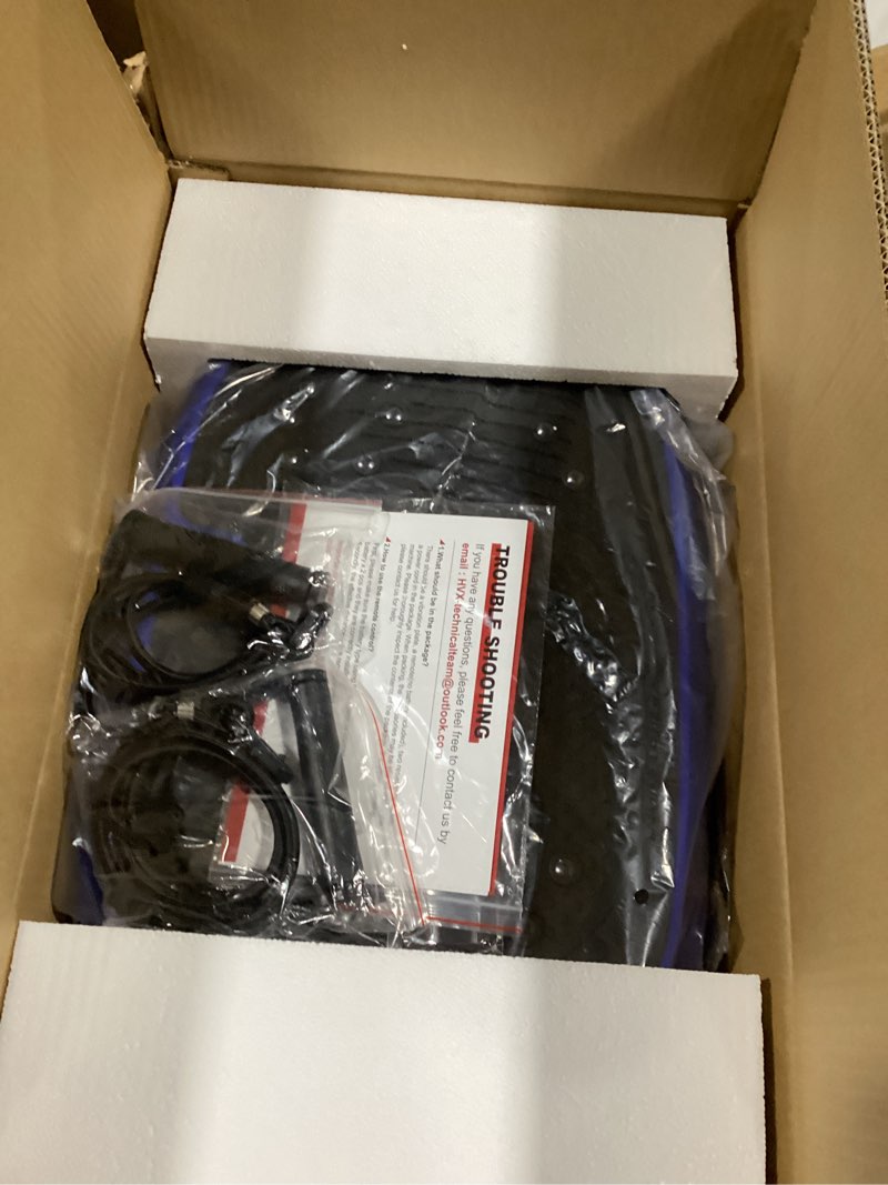 Condition photo showing New/Like New for Vibration Plate Exercise Machine, Vibrating Fitness Platform for Lymphatic Drainage, Full Body Shaker Workout Equipment, Bluetooth Power Shaping Vibrate Plate, Board Sport for Home Exercise Gym, Blue