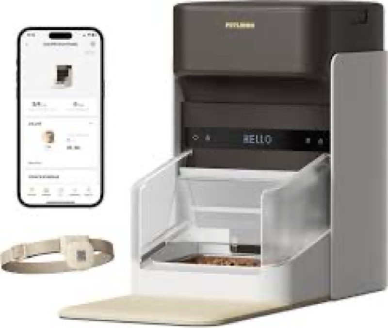 PETLIBRO RFID Automatic Cat Feeder, Collar Tag-Activated Personalized Meals, 5G&2.4G Wi-Fi Programmable Cat Food Dispenser with Cats Recognition & Diet Tracking for Multi-Pet Homes and Different Diets