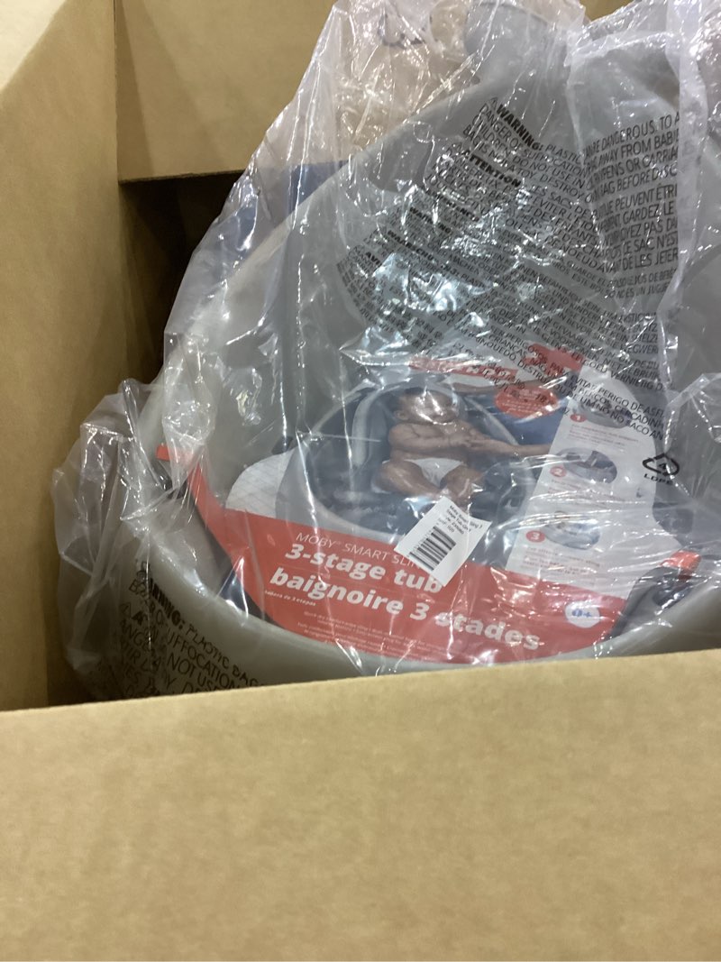 Condition photo showing Good Condition for Skip Hop Baby Bath Tub, 3-Stage Smart Sling Tub, Moby, Grey