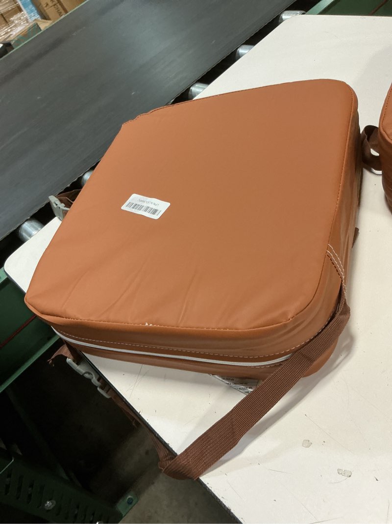 Condition photo showing Good Condition for Toddler Booster Seat for Dining Table and Kitchen Chair – Adjustable Safety Straps, PU Leather, Non-Slip, Easy to Clean, Portable Travel Foam Booster Cushion for Kids & Toddlers (Brown)