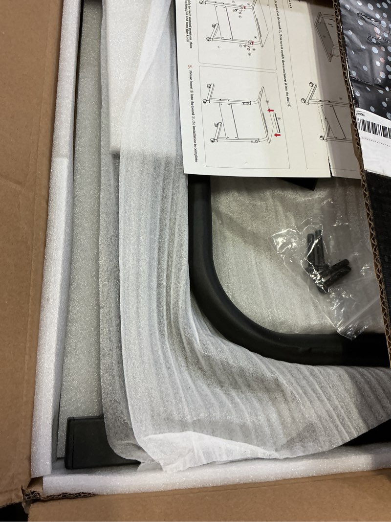 Condition photo showing New/Like New for klvied small standing desk adjustable height, portable treadmill desk, mobile table ideal for laptops and tablets, black