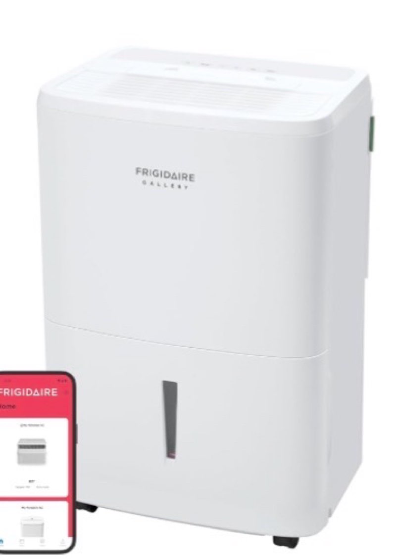 frigidaire 50-pint portable dehumidifier with wi-fi and energy star certification for medium/large r