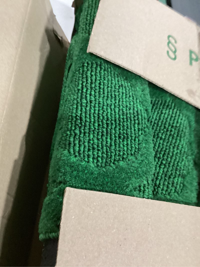 Condition photo showing As Is for Garland Rug Garden Trellis 4 ft. x 6 ft. Indoor/Outdoor Area Rug Outdoor Waterproof Rug for Patio, Camping Rugs, RV, Porch, Deck, Camper, Balcony, Backyard for High-Traffic Areas, Green Green 4' x 6' (Rectangular)