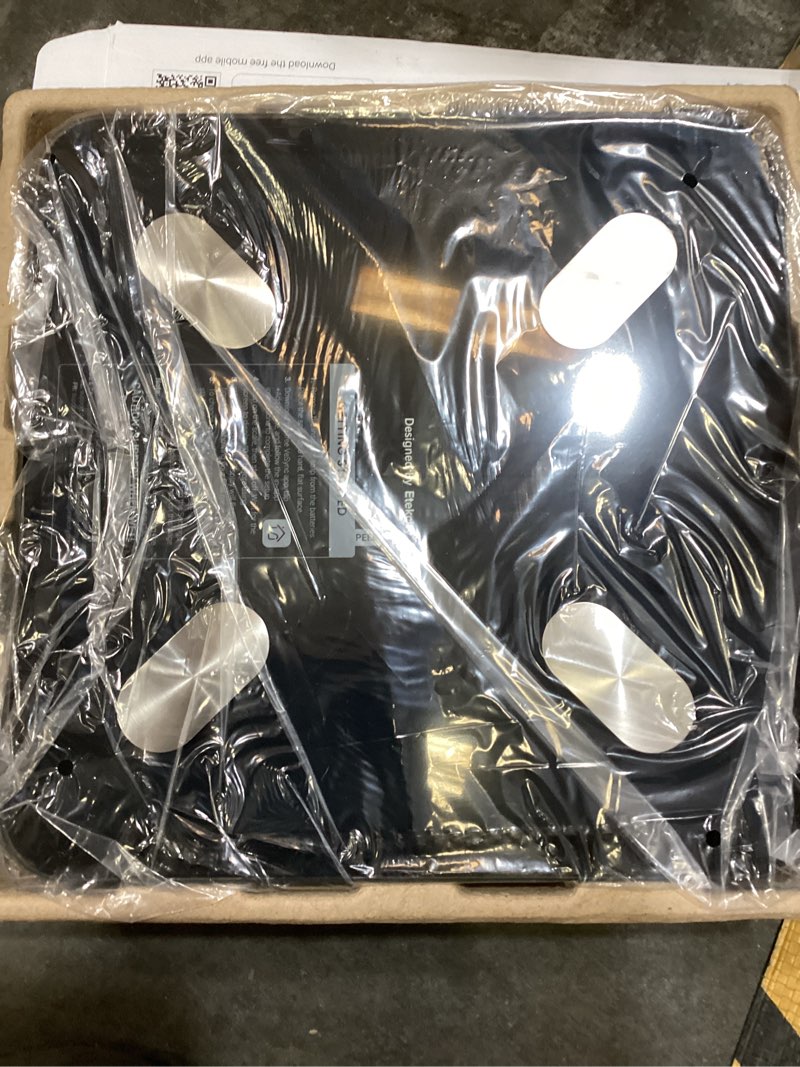 Condition photo showing Good Condition for etekcity smart scale for body weight, fsa&hsa eligible, bathroom digital weighing scale with bmi, body fat, muscle mass, accurate bluetooth home user health equipment sync apps, led, tempered glass black 11 x 11 inches