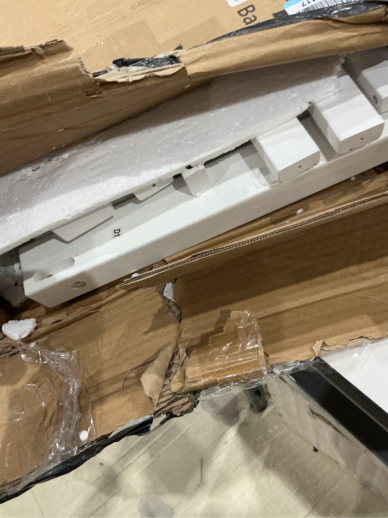 Condition photo showing Good Condition for 14 inch bamboo bed frame – solid wood platform bed frame, strong and stable, with non-slip slats for support, no box spring needed, easy to assemble, noise-free (white, twin with headboard) twin with headboard white