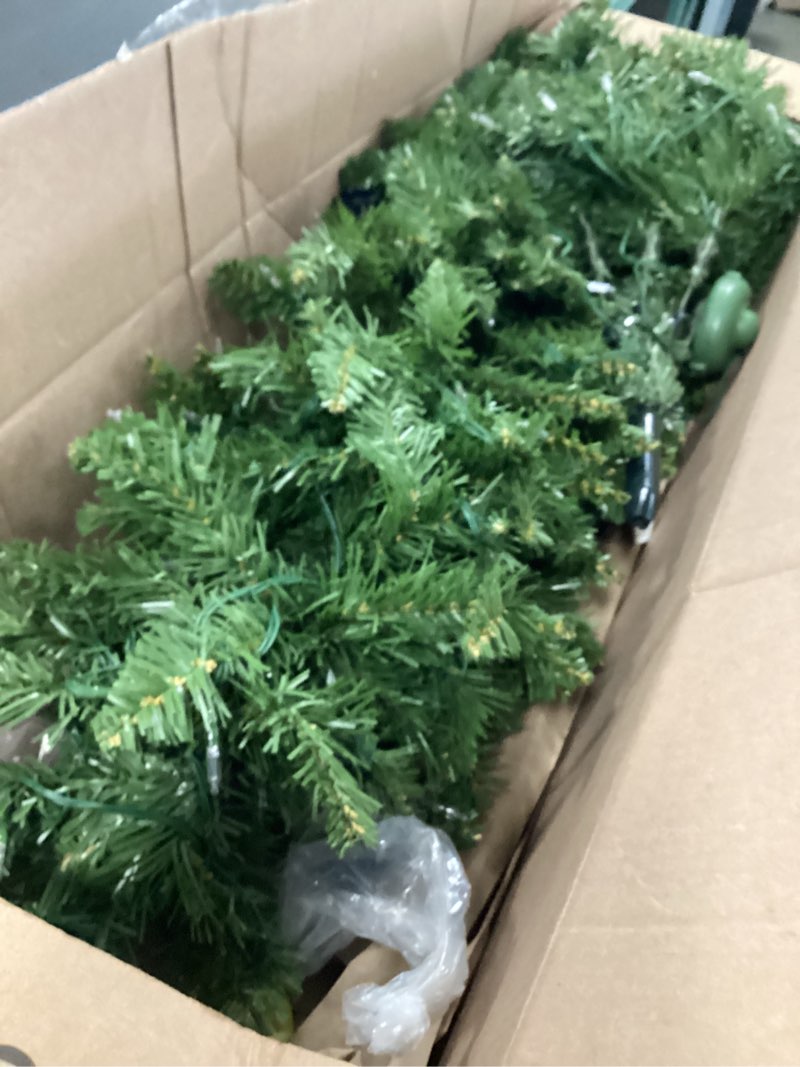 Condition photo showing As Is for 4FT Pre-lit Pencil Christmas Tree Spruce with Remote Control, 150 Warm White Multi-Color Lights, Art