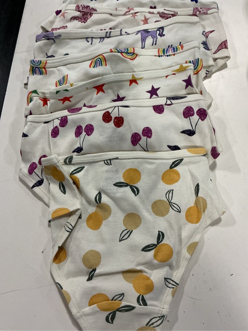 Condition photo showing Good Condition for girls 100% organic cotton brief 7-pack, 12, girl multi pack