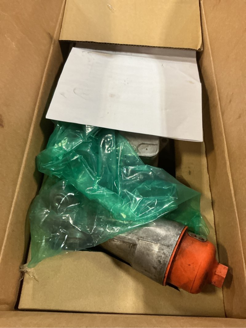 Condition photo showing As Is for Dorman 926-959 Patented Upgraded Aluminum Engine Oil Filter Housing with Oil Cooler and Filter Compatible with Select Models (OE FIX)