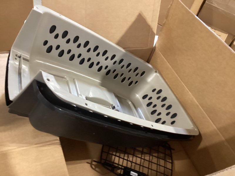 Condition photo showing Good Condition for petmate vari dog kennel portable airline-friendly carriers & crates for small dogs and puppies, durable plastic, pet carrier for home and travel, xs extra small 19" for dogs up to 10 lbs, taupe 19.0"l x 12.5"w x 10.8"h kennel only