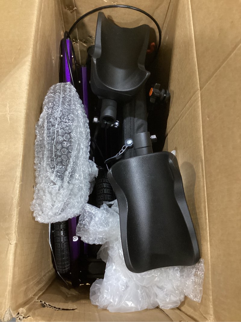Condition photo showing New/Like New for blessreach heavy duty upright rollator walker for seniors with seat, 450lb capacity, 8" all-terrain wheels, 6 height adjustments, padded seat & backrest, easy assembly, foldable design, purple