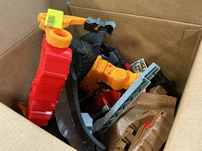 Condition photo showing As Is for monster jam smash & bash smashbot playset with launcher and monster truck, 1:64