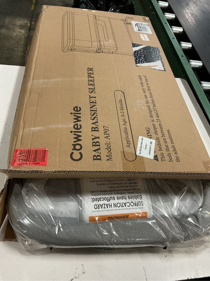 Condition photo showing New/Like New for cowiewie bassinet bedside sleeper, portable, breathable, adjustable baby bedside bassinet for peaceful nights, light grey