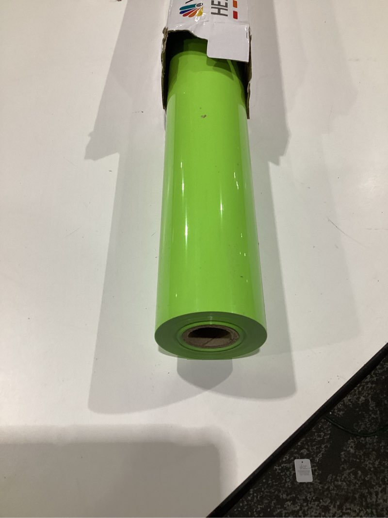 Condition photo showing Good Condition for VinylRus Heat Transfer Vinyl-12” x 35FT Apple Green Iron on Vinyl Roll for Shirts, HTV Vinyl for Silhouette Cameo, Easy to Cut & Weed Apple Green 12" × 35FT
