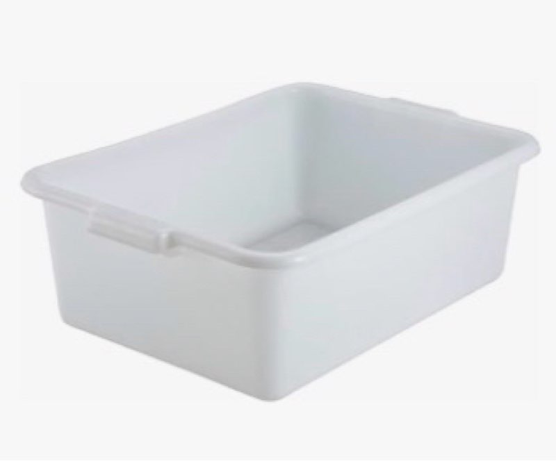 winco dish box, 20.25-inch by 15.5-inch by 7-inch, white