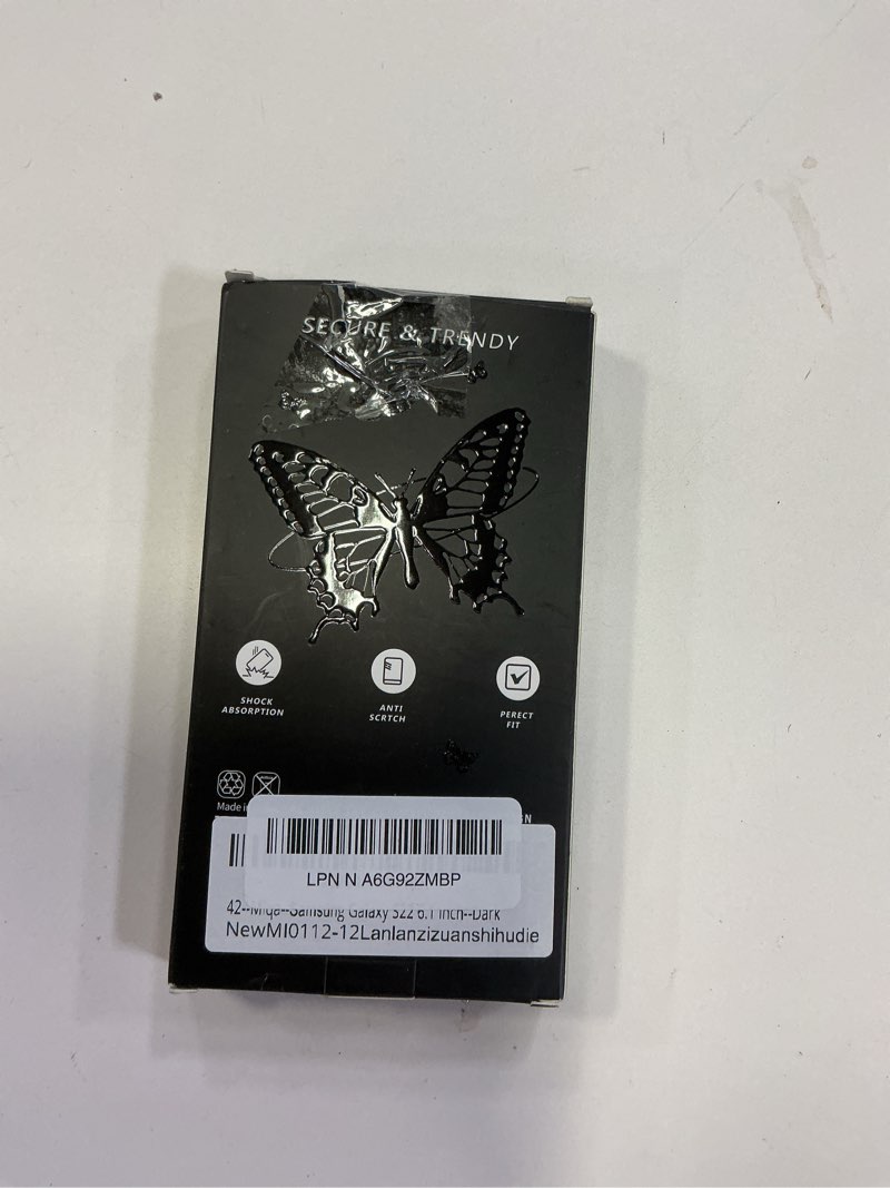 Condition photo showing New/Like New for Miqala for Galaxy S22 5G Case,Glow in The Dark Three Layer Heavy Duty Shockproof Full Body Protection Hard Plastic Bumper+Soft Silicone Protective Case for Samsung Galaxy S22 6.1 inch,Dark Dark Butterfly Samsung Galaxy S22,6.1 inch