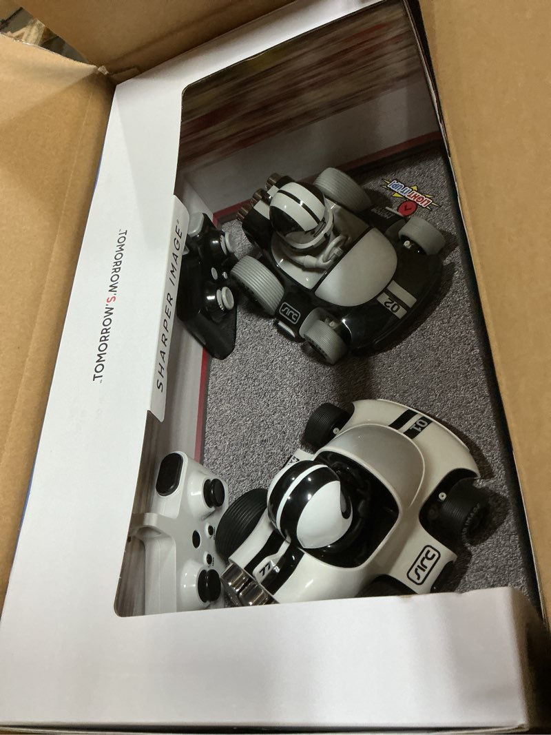 Condition photo showing New/Like New for Sharper Image® Motor Battles RC Team Battle Racers – Remote Control Combat Cars with LED Lights & Damage Indicators for Multiplayer Action| RC Stunt Bumper Car Fighting Game| Toy Gift for Boys Kids