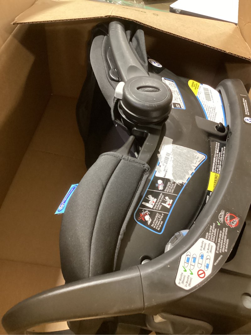 Condition photo showing As Is for graco snugride snugfit infant car seat, baby car seat with anti rebound bar for extra safety, no-rethread harness, latch equipped carseat, baby essentials, gift for new parents, gotham
