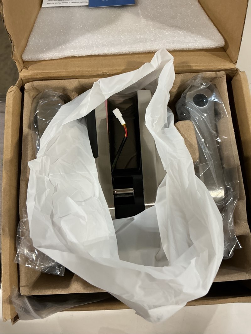 Condition photo showing Good Condition for hidalife keyless entry door lock, keypad door lock with handle, electronic door lock, touchscreen, auto-locking, anti-peep password, easy to install for front door, home, office, satin nickel hl-668 satin nickel 1pack