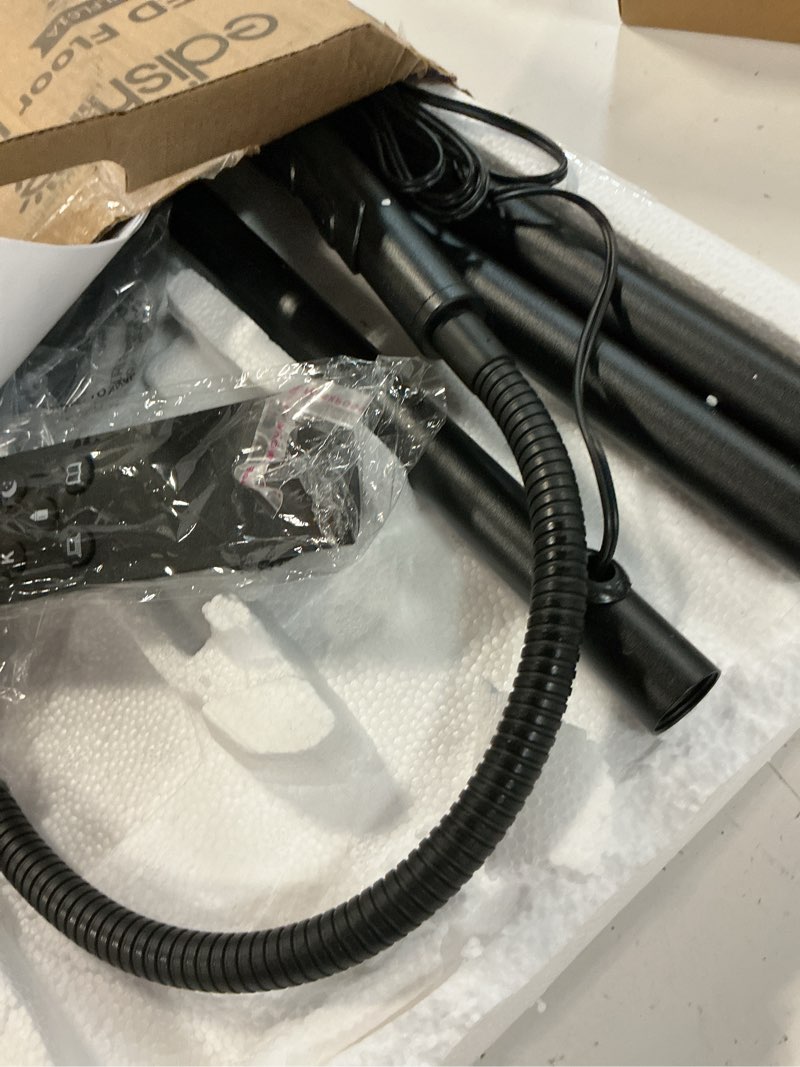 Condition photo showing Good Condition for edishine led floor lamp, 1300lm super bright reading floor lamps for living room, dimmable 4 color temperature standing lamp, remote & touch control, adjustable gooseneck lamp for bedroom office black