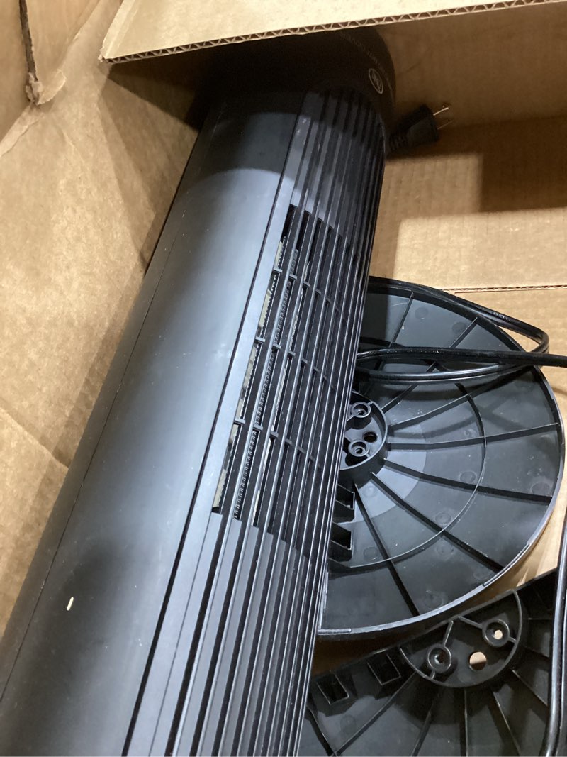 Condition photo showing As Is for 24" space heater with 4 heat modes, 70° oscillation, overheating & tip-over protection portable electric heaters for indoor use, 1500w ptc ceramic heaters for large room/office/bedroom