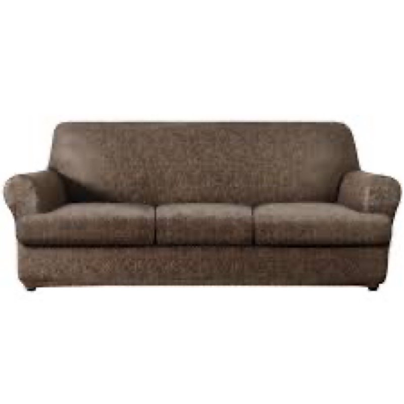 molasofa Leather Look T-Cushion Sofa Slipcovers with 3 Individual Shape Seat Covers for Home Décor, 