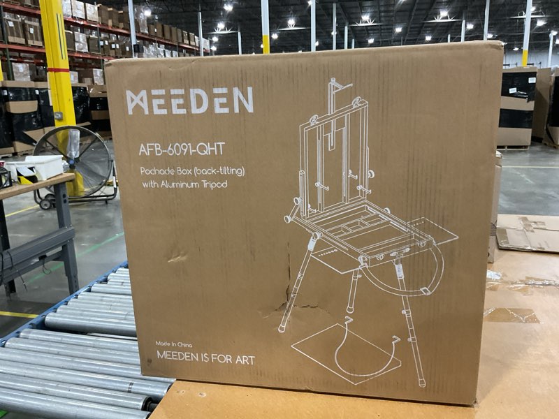 Condition photo showing New/Like New for meeden pochade box with aluminum tripod, wooden art easel and sketch box for plein air painting, foldable tripod easel stand with artist drawer for display painting