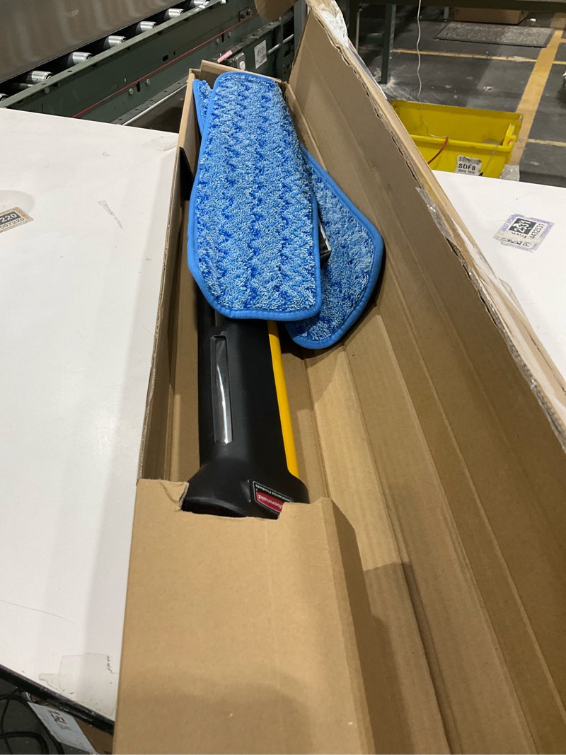 Condition photo showing As Is for Rubbermaid Commercial Products HYGEN Pulse Single Sided Microfiber Spray Mop Kit for Hardwood/Tile/Laminated Floors Yellow Perfect for Kitchen/Lobby/Bathroom Cleaning Pulse Mop Kit Mop Kit