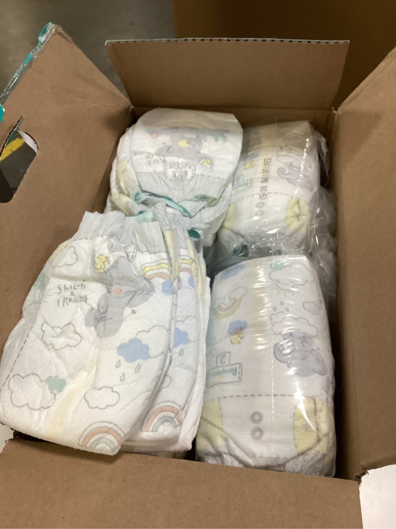 Condition photo showing As Is for Pampers Swaddlers Diapers, Size 2 (10-22 lbs), 148 Count, Absorbent, Keeps Baby Dry and Comfortable, Skin Safe Disposable Baby Diaper Size 2 148