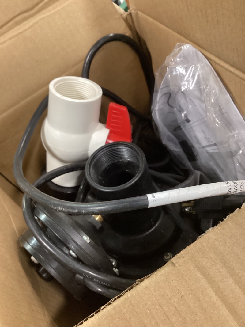 Condition photo showing As Is for Star Water Systems 1/3 HP 1320 gph Thermoplastic Diaphragm Switch Top AC Sink Pump System