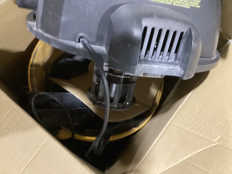 Condition photo showing As Is for DEWALT Wet and Dry Vacuum 9 Gallon Poly Wet/Dry Vac Yellow Shop Vacuum 5 HP Strong Suction for Jobsite, Workshop 3 in 1 Multi Functions Model: DXV09P